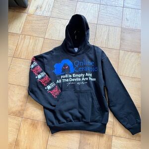 William Shakespeare Black Graphic Hoodie